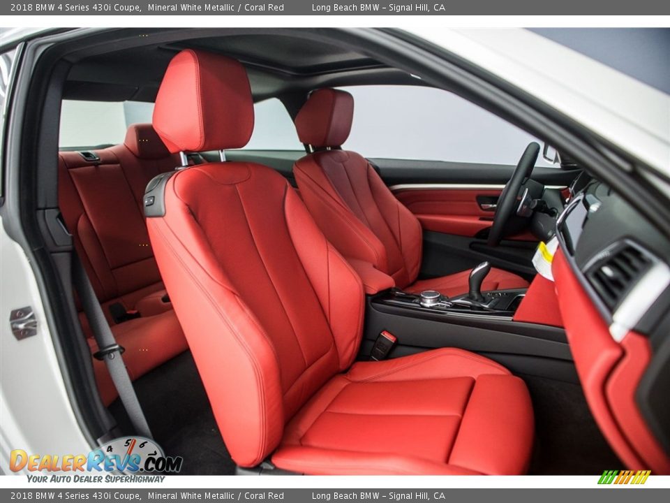 2018 BMW 4 Series 430i Coupe Mineral White Metallic / Coral Red Photo #2