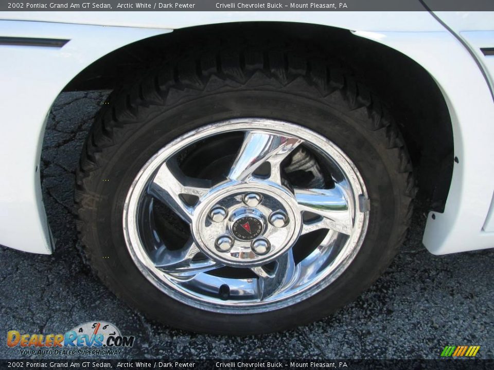2002 Pontiac Grand Am GT Sedan Arctic White / Dark Pewter Photo #12