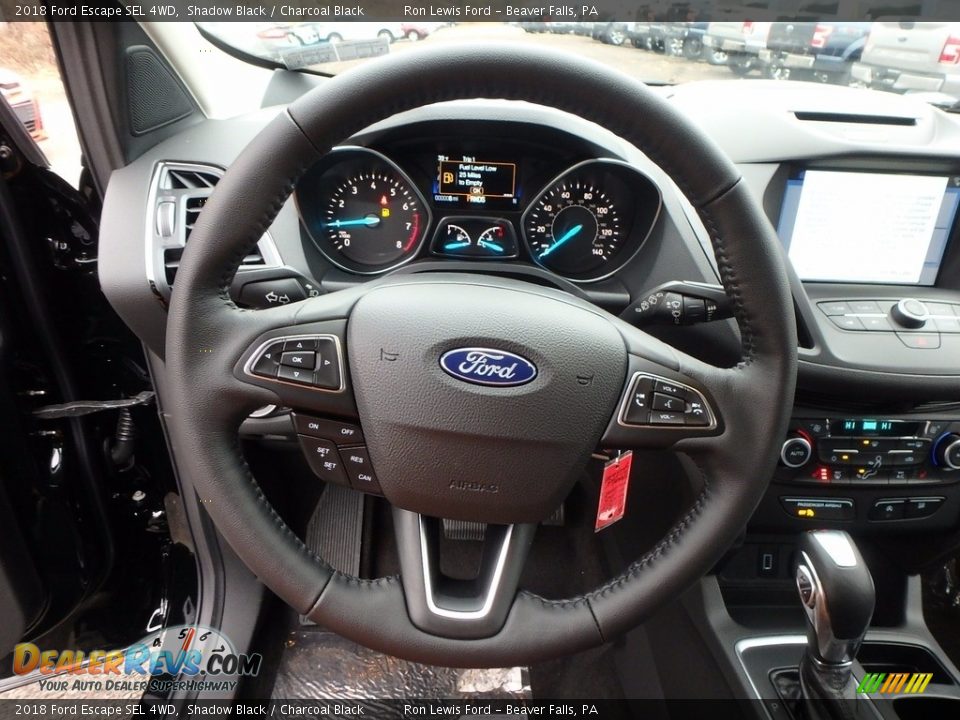 2018 Ford Escape SEL 4WD Shadow Black / Charcoal Black Photo #17