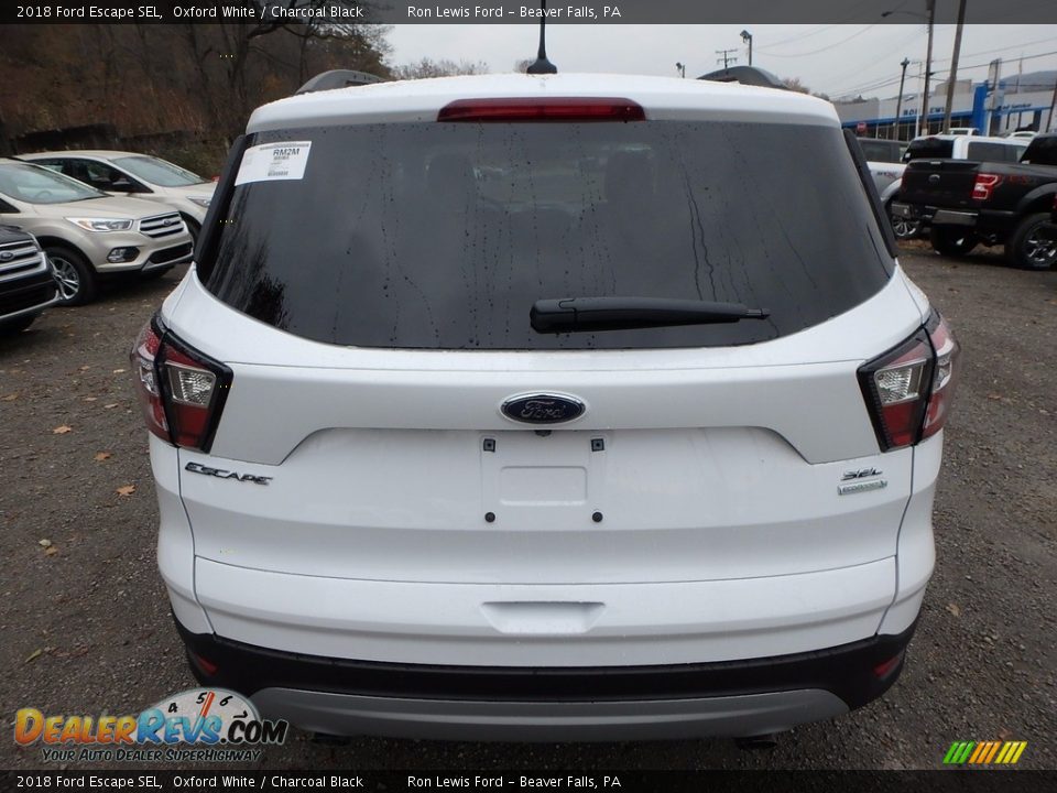 2018 Ford Escape SEL Oxford White / Charcoal Black Photo #3