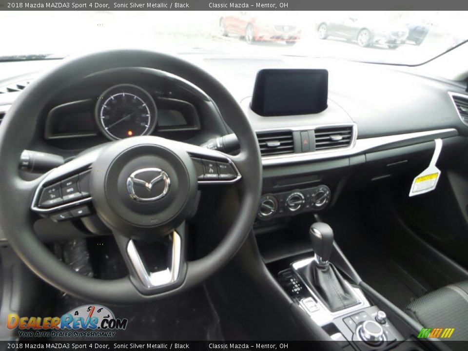 2018 Mazda MAZDA3 Sport 4 Door Sonic Silver Metallic / Black Photo #3