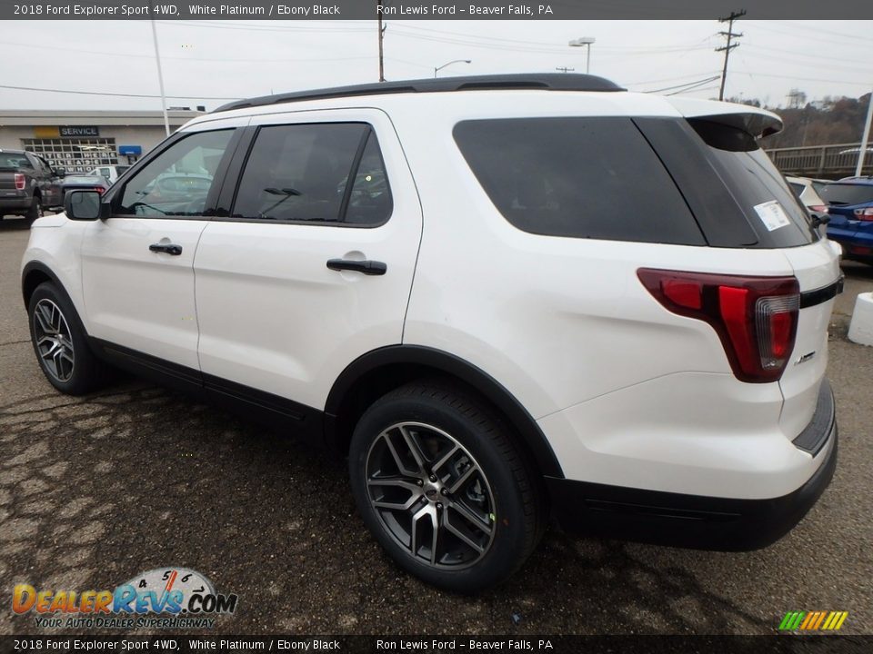 2018 Ford Explorer Sport 4WD White Platinum / Ebony Black Photo #4