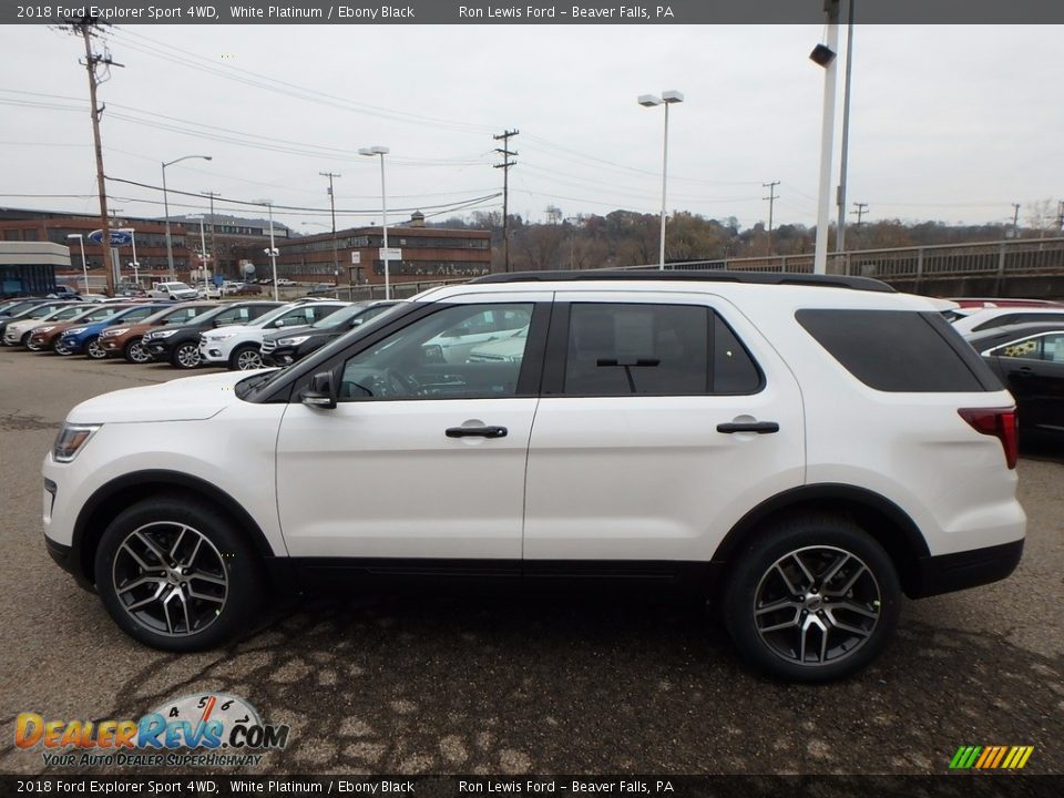 White Platinum 2018 Ford Explorer Sport 4WD Photo #5