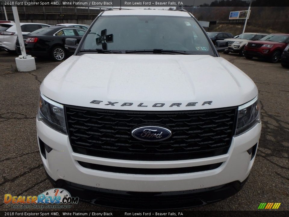 2018 Ford Explorer Sport 4WD White Platinum / Ebony Black Photo #7