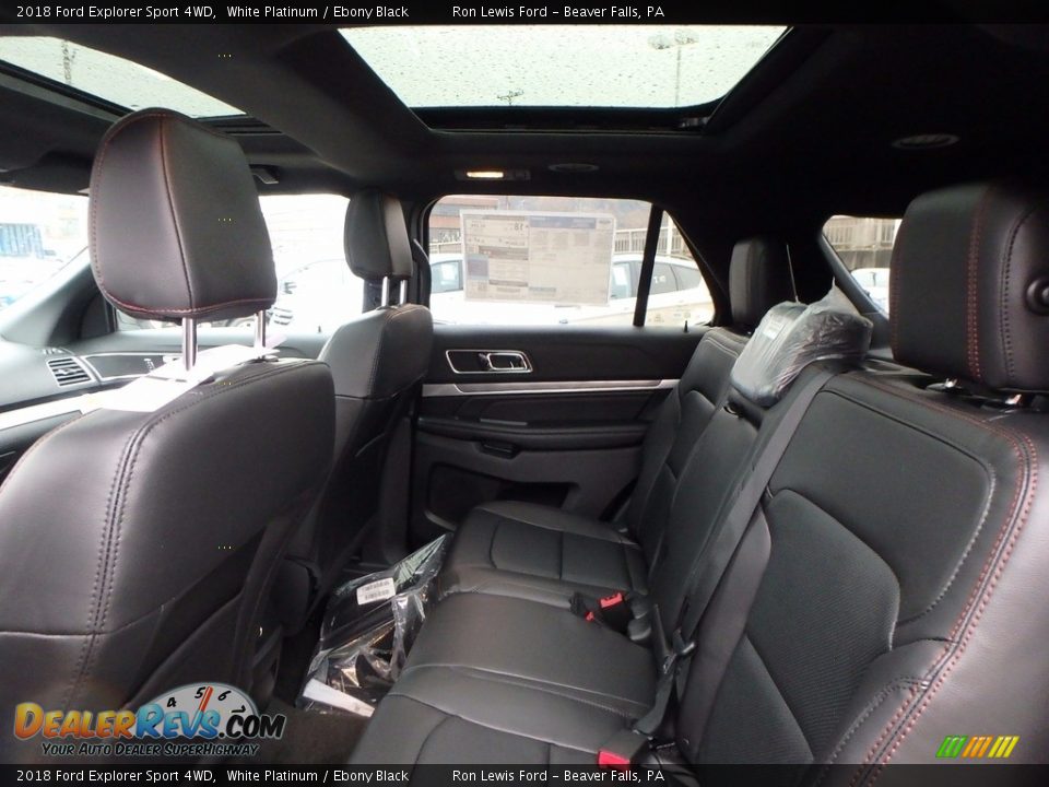Rear Seat of 2018 Ford Explorer Sport 4WD Photo #11