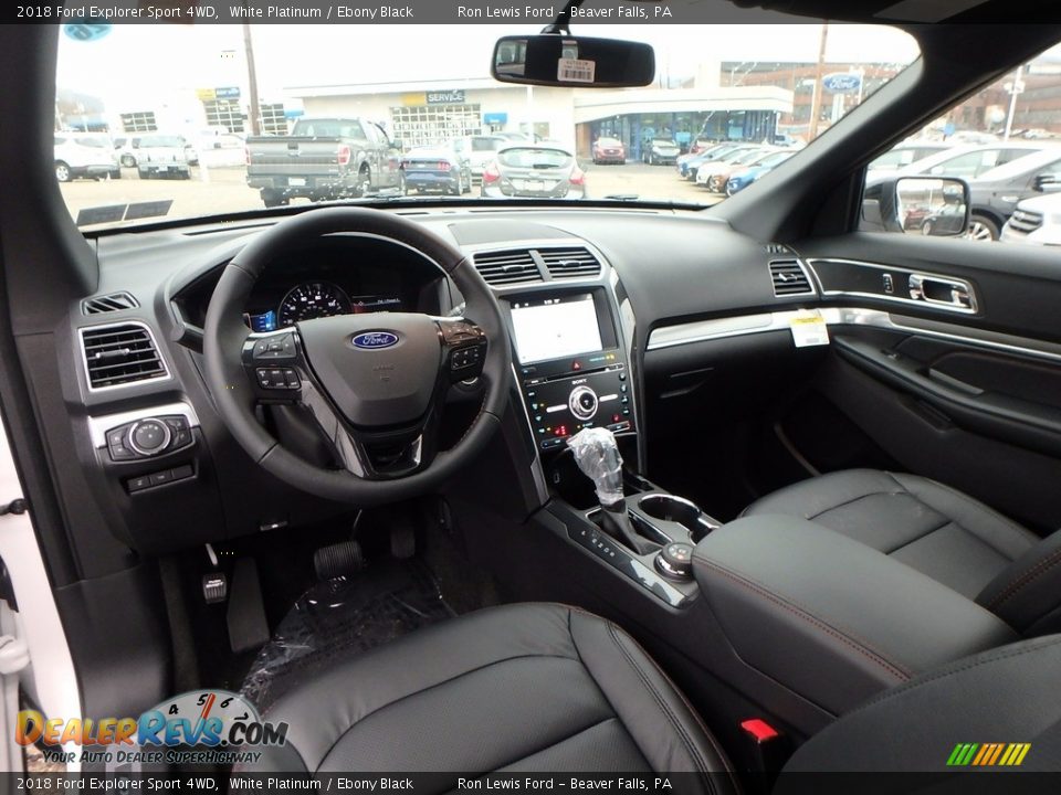 Ebony Black Interior - 2018 Ford Explorer Sport 4WD Photo #13