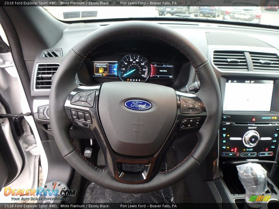 2018 Ford Explorer Sport 4WD Steering Wheel Photo #16