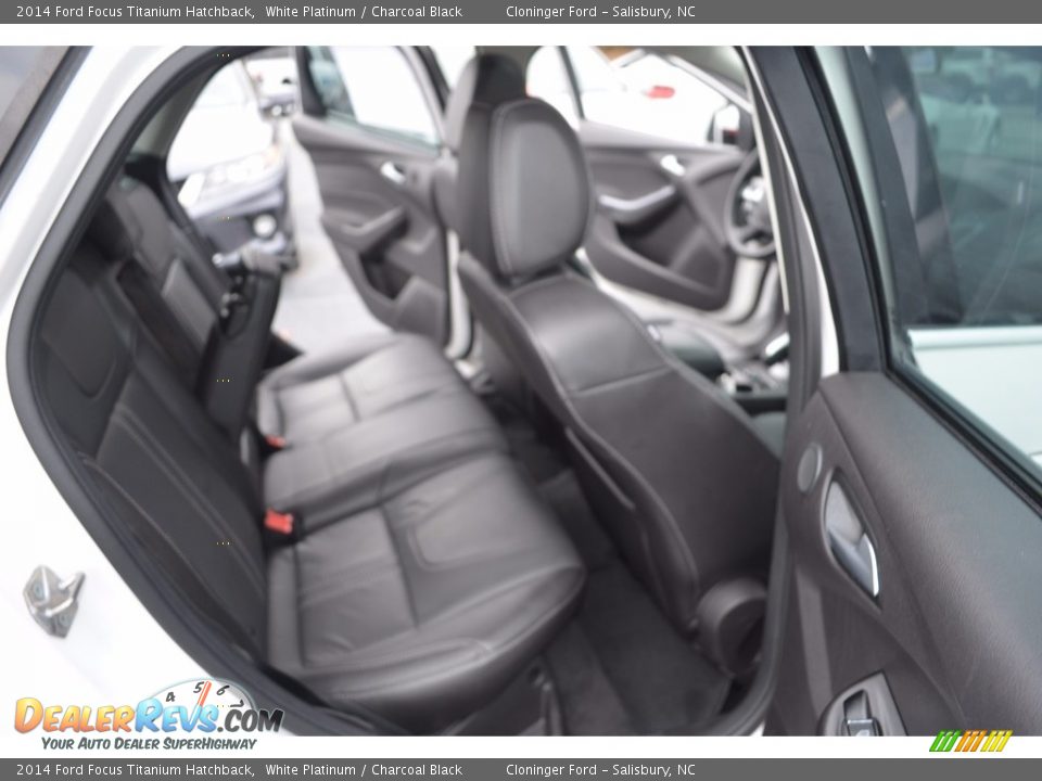 2014 Ford Focus Titanium Hatchback White Platinum / Charcoal Black Photo #14