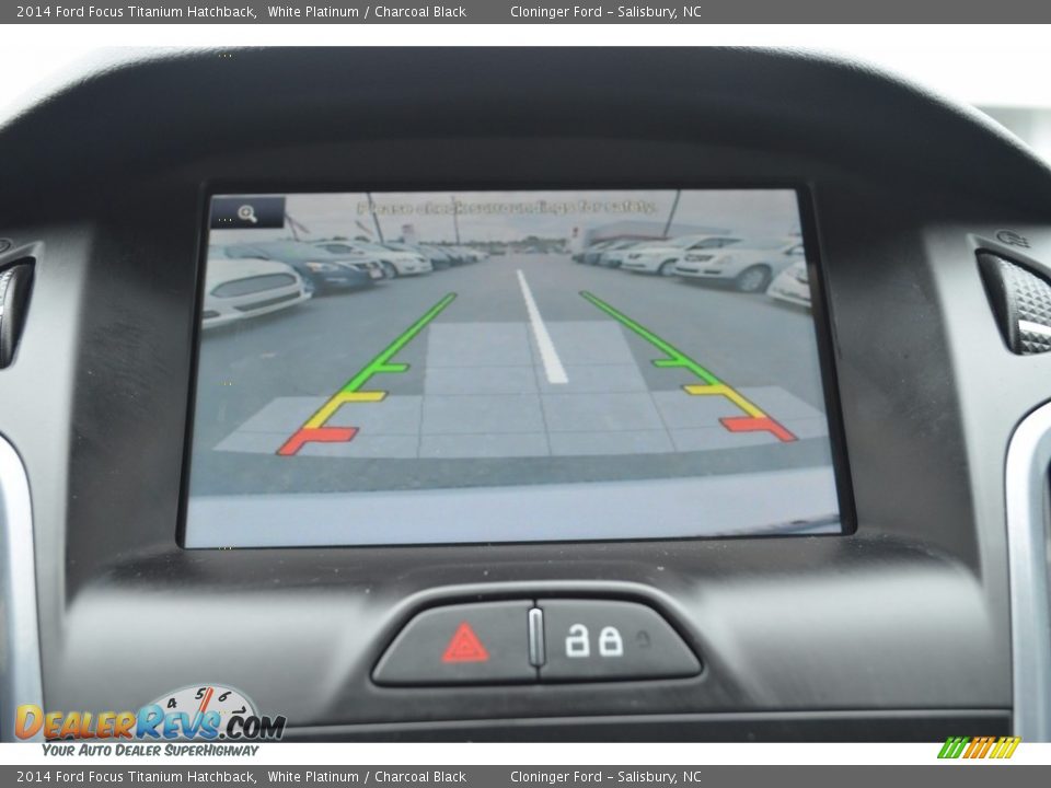 2014 Ford Focus Titanium Hatchback White Platinum / Charcoal Black Photo #19
