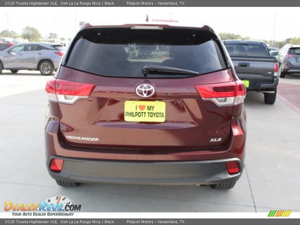 2018 Toyota Highlander XLE Ooh La La Rouge Mica / Black Photo #6