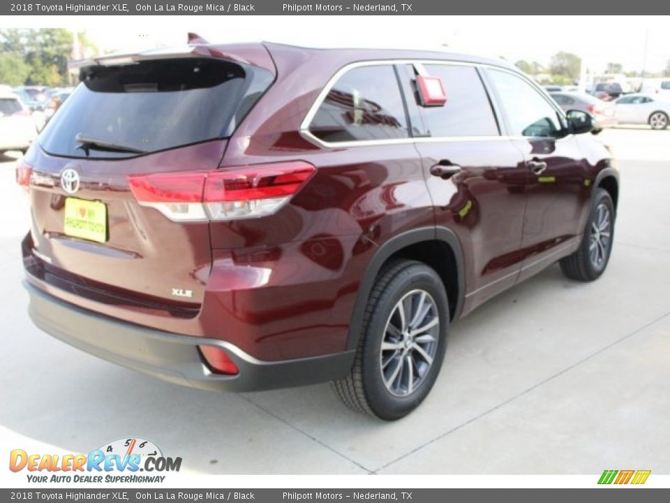 2018 Toyota Highlander XLE Ooh La La Rouge Mica / Black Photo #7