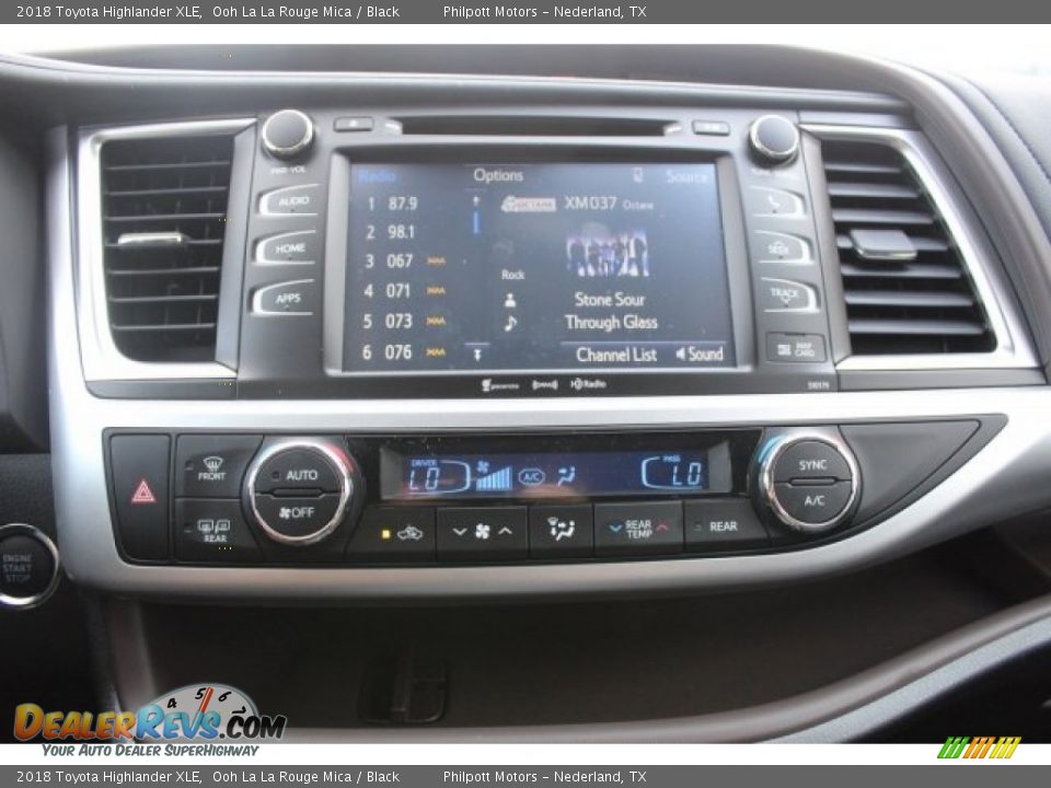 2018 Toyota Highlander XLE Ooh La La Rouge Mica / Black Photo #13