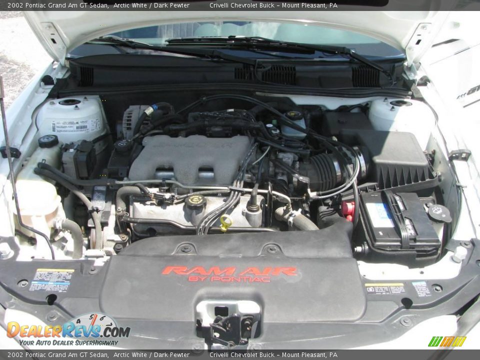 2002 Pontiac Grand Am GT Sedan Arctic White / Dark Pewter Photo #26
