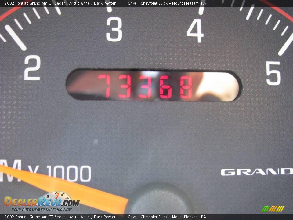 2002 Pontiac Grand Am GT Sedan Arctic White / Dark Pewter Photo #30