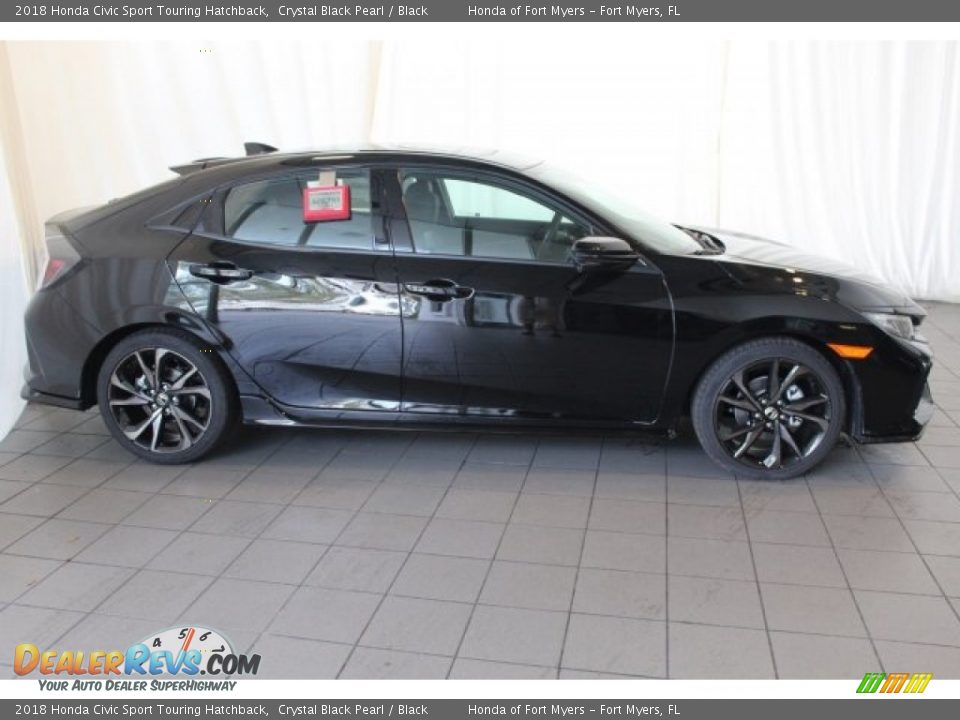 2018 Honda Civic Sport Touring Hatchback Crystal Black Pearl / Black Photo #3