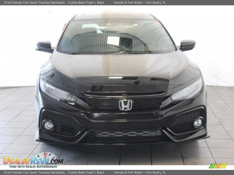 2018 Honda Civic Sport Touring Hatchback Crystal Black Pearl / Black Photo #4