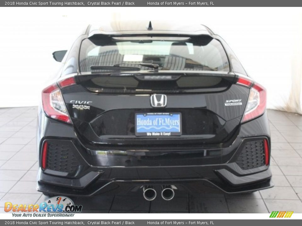 2018 Honda Civic Sport Touring Hatchback Crystal Black Pearl / Black Photo #7