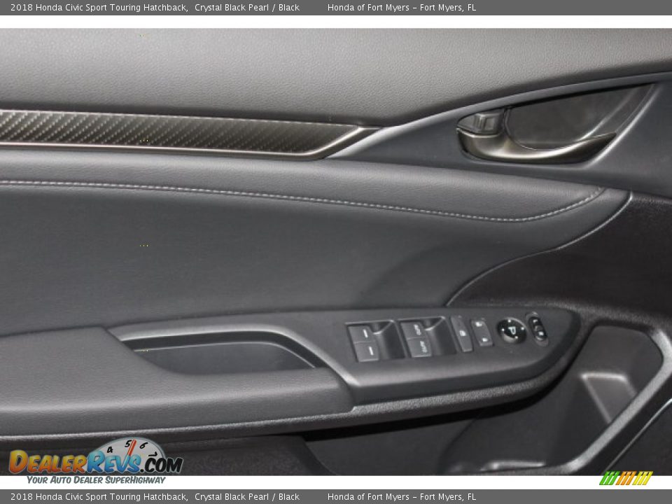 2018 Honda Civic Sport Touring Hatchback Crystal Black Pearl / Black Photo #9