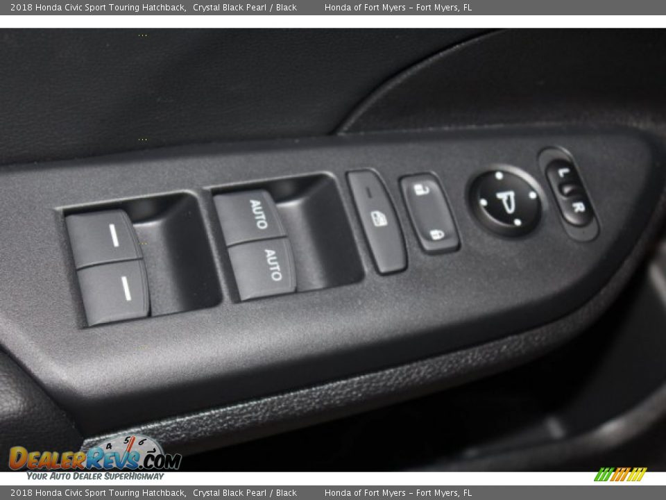 2018 Honda Civic Sport Touring Hatchback Crystal Black Pearl / Black Photo #10