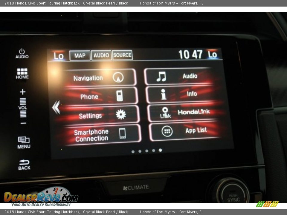 2018 Honda Civic Sport Touring Hatchback Crystal Black Pearl / Black Photo #17