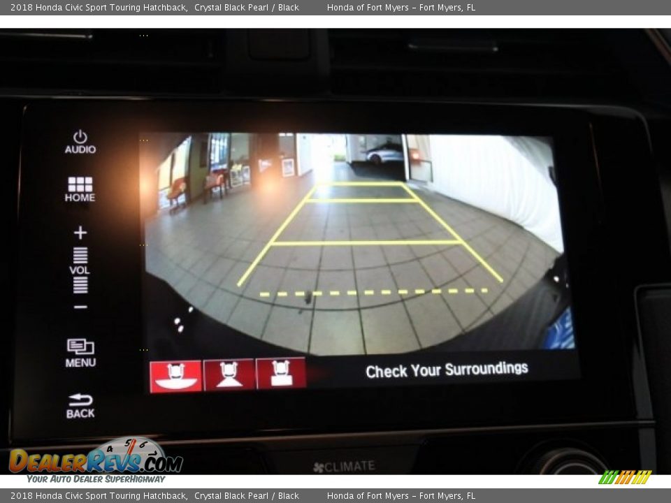 2018 Honda Civic Sport Touring Hatchback Crystal Black Pearl / Black Photo #18