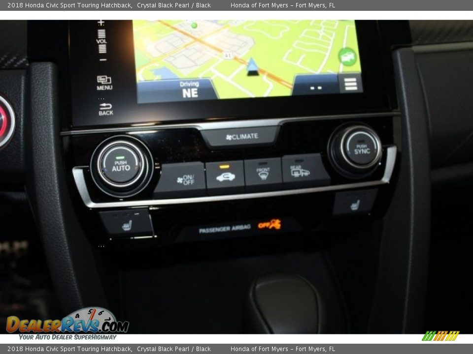 2018 Honda Civic Sport Touring Hatchback Crystal Black Pearl / Black Photo #20