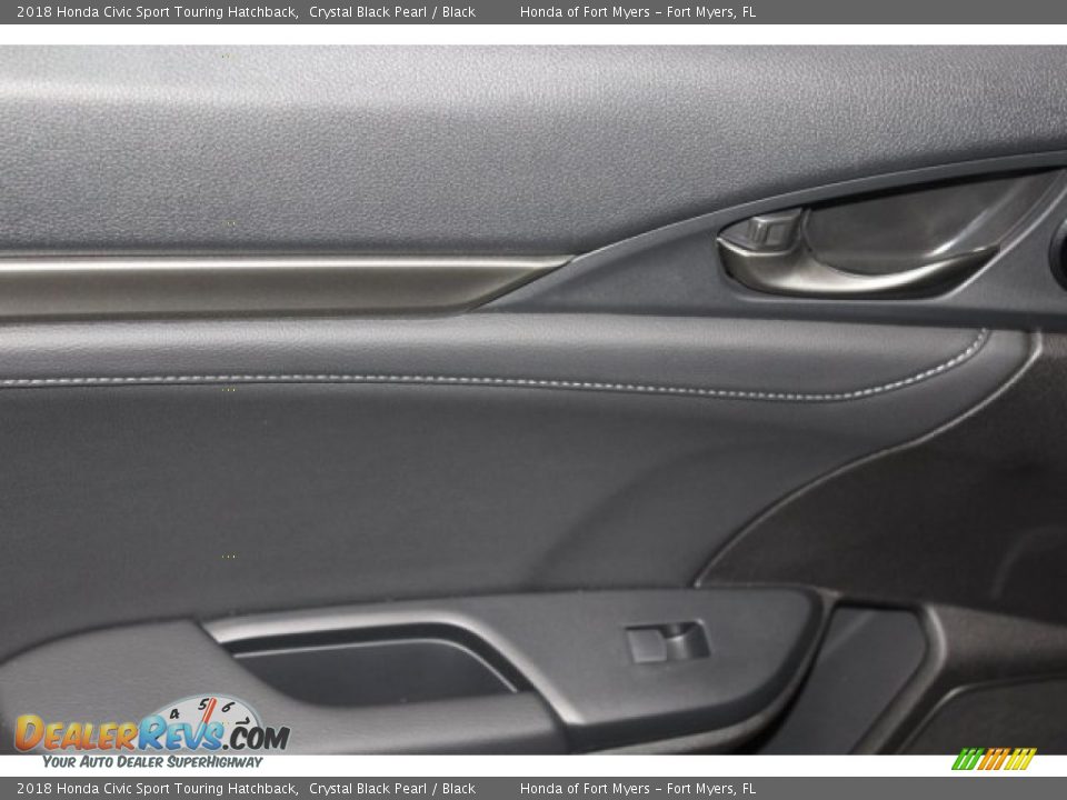 2018 Honda Civic Sport Touring Hatchback Crystal Black Pearl / Black Photo #25