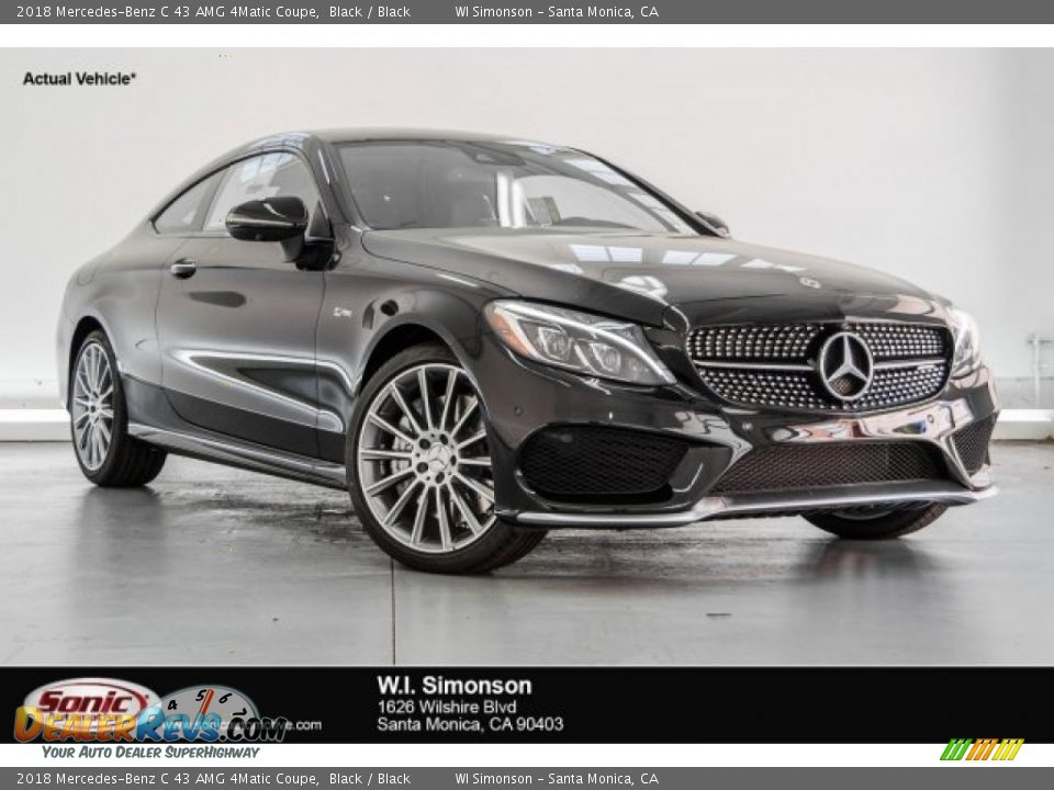2018 Mercedes-Benz C 43 AMG 4Matic Coupe Black / Black Photo #1