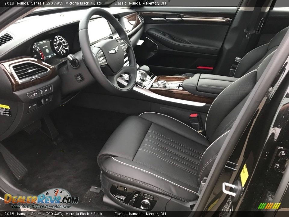 Black Interior - 2018 Hyundai Genesis G90 AWD Photo #8