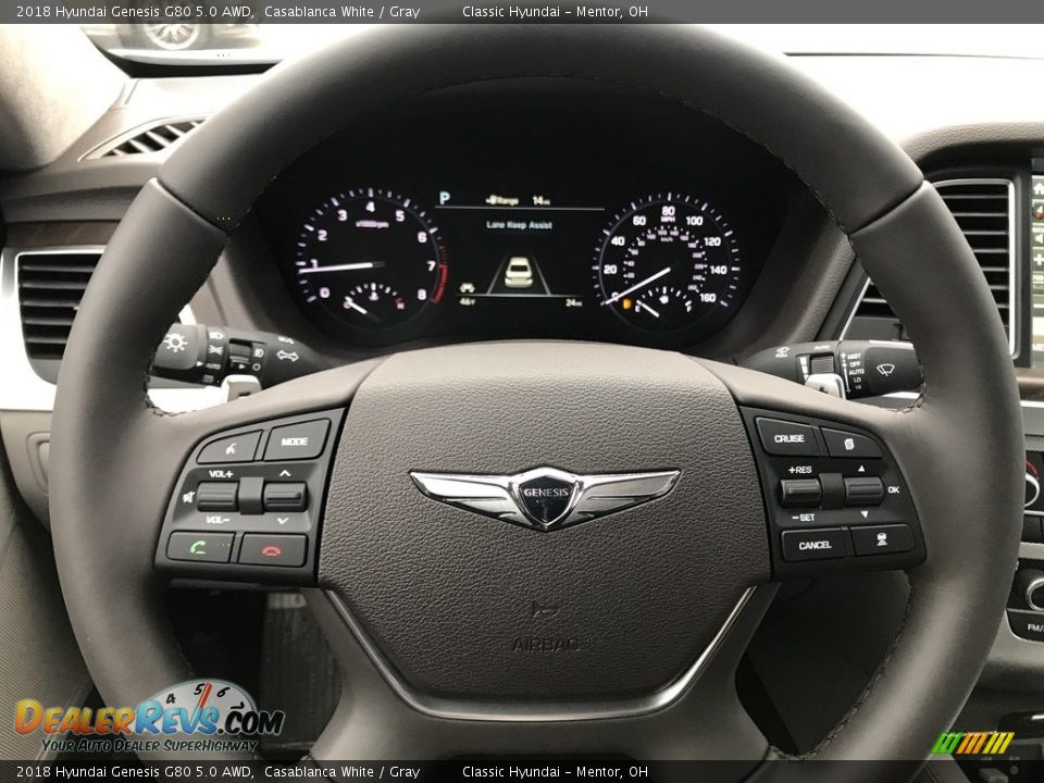 2018 Hyundai Genesis G80 5.0 AWD Steering Wheel Photo #7