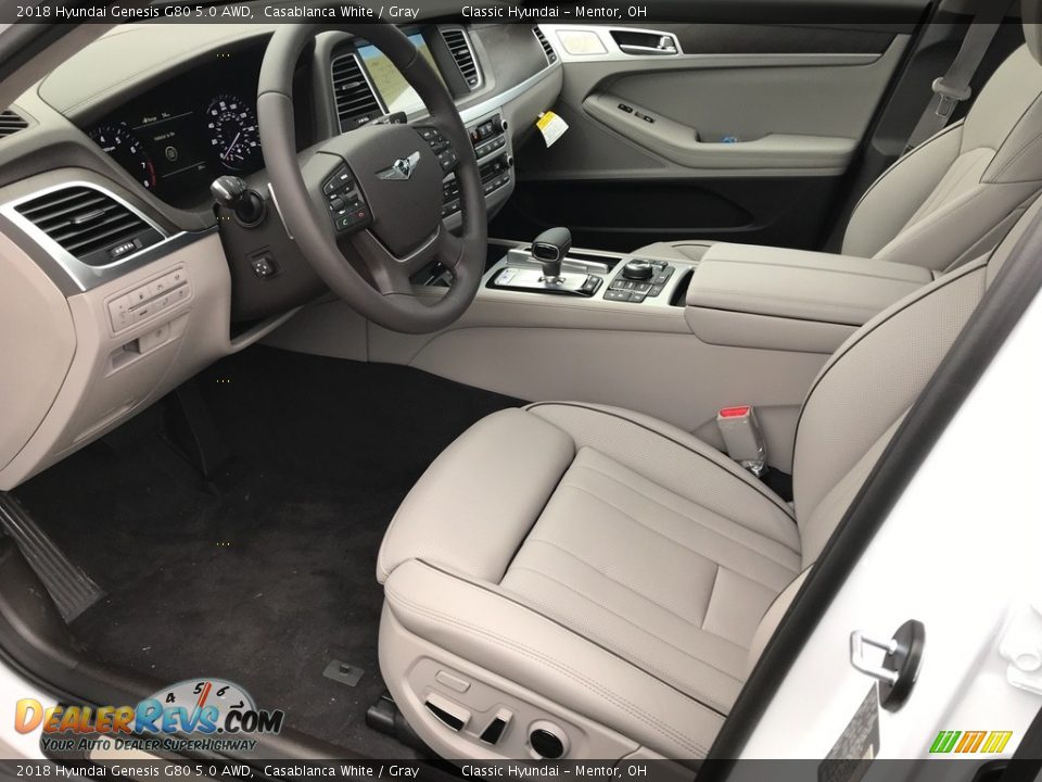 Gray Interior - 2018 Hyundai Genesis G80 5.0 AWD Photo #9