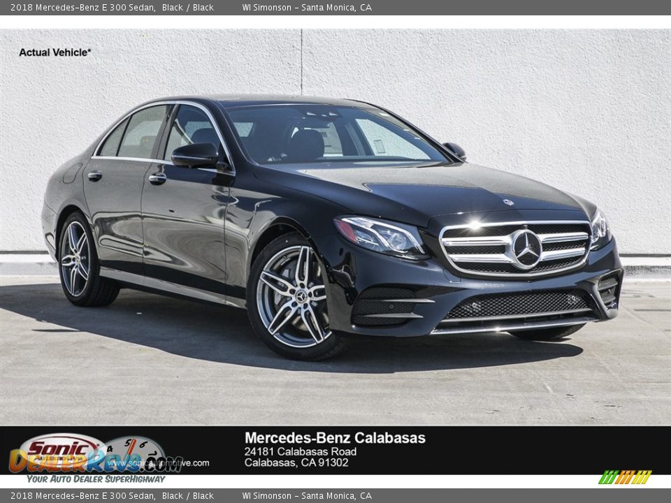 2018 Mercedes-Benz E 300 Sedan Black / Black Photo #1