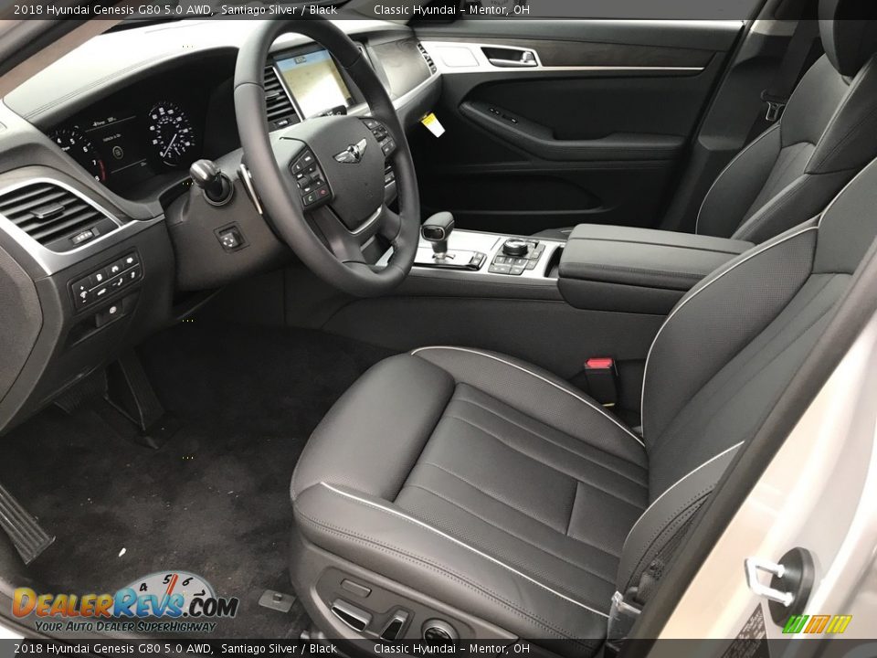 Black Interior - 2018 Hyundai Genesis G80 5.0 AWD Photo #6