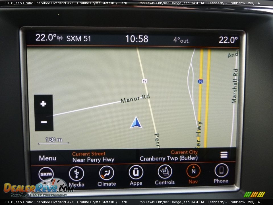 2018 Jeep Grand Cherokee Overland 4x4 Granite Crystal Metallic / Black Photo #18