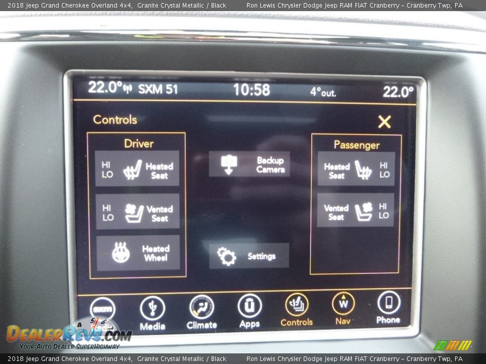 2018 Jeep Grand Cherokee Overland 4x4 Granite Crystal Metallic / Black Photo #20