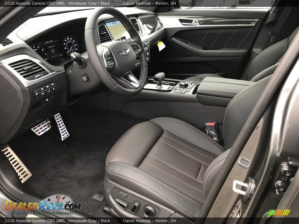 Black Interior - 2018 Hyundai Genesis G80 AWD Photo #6