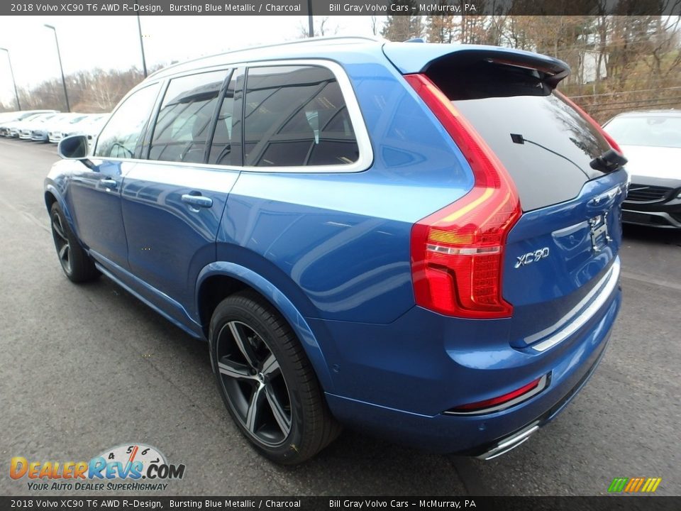 2018 Volvo XC90 T6 AWD R-Design Bursting Blue Metallic / Charcoal Photo #4