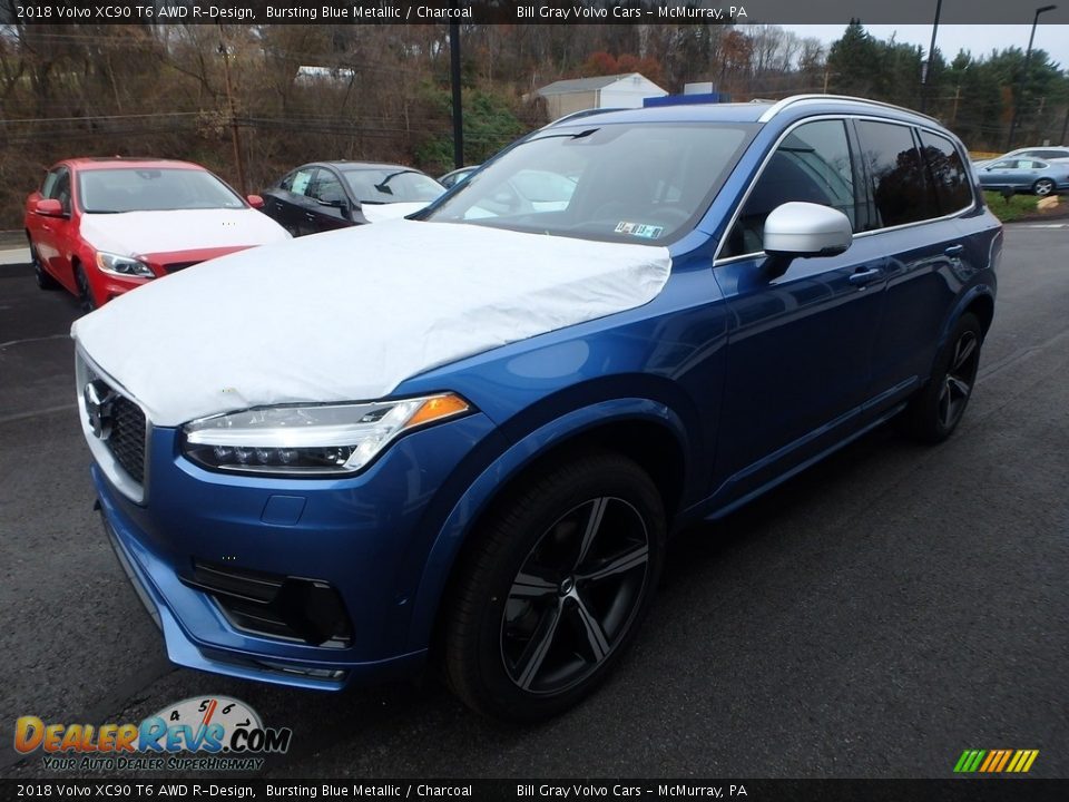 Bursting Blue Metallic 2018 Volvo XC90 T6 AWD R-Design Photo #5