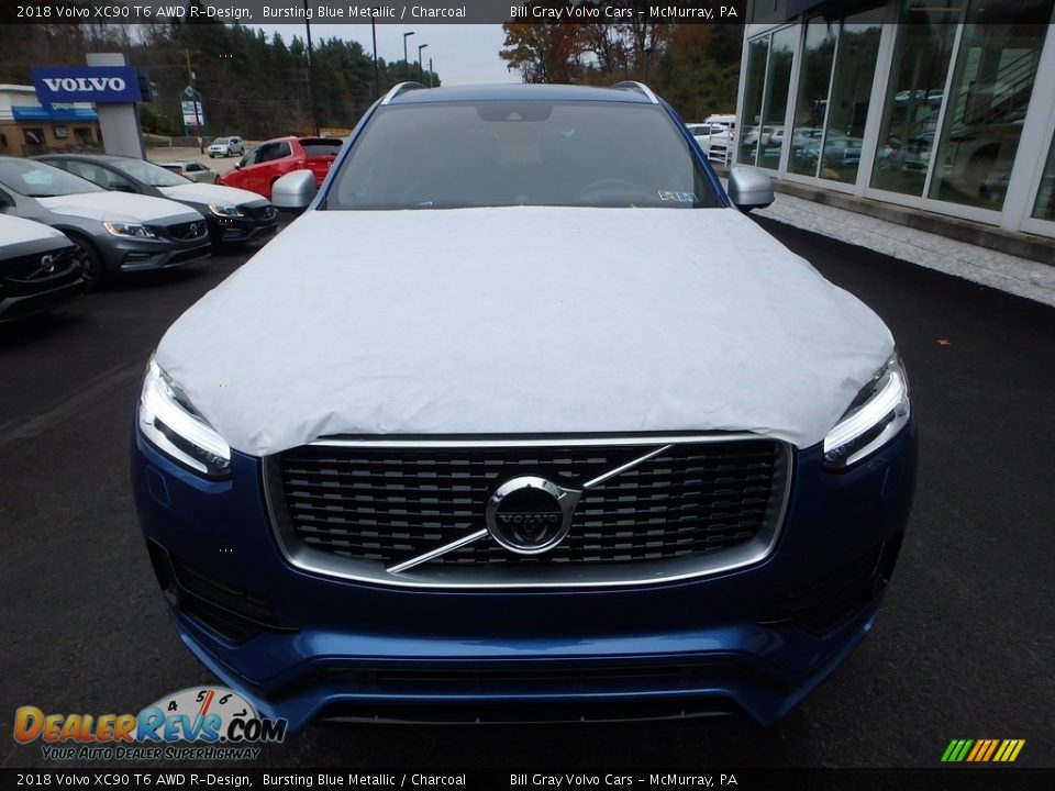2018 Volvo XC90 T6 AWD R-Design Bursting Blue Metallic / Charcoal Photo #6