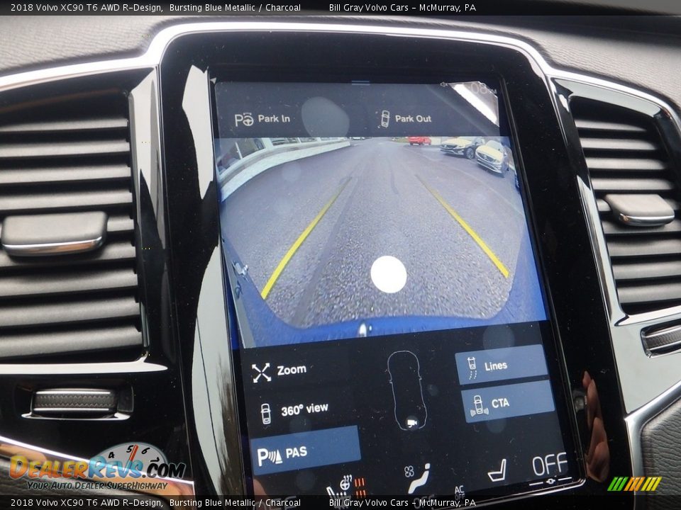2018 Volvo XC90 T6 AWD R-Design Bursting Blue Metallic / Charcoal Photo #15