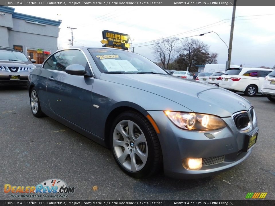 2009 BMW 3 Series 335i Convertible Mojave Brown Metallic / Coral Red/Black Dakota Leather Photo #3