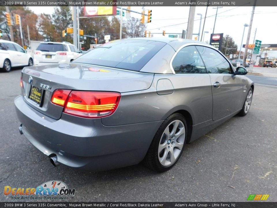 2009 BMW 3 Series 335i Convertible Mojave Brown Metallic / Coral Red/Black Dakota Leather Photo #5
