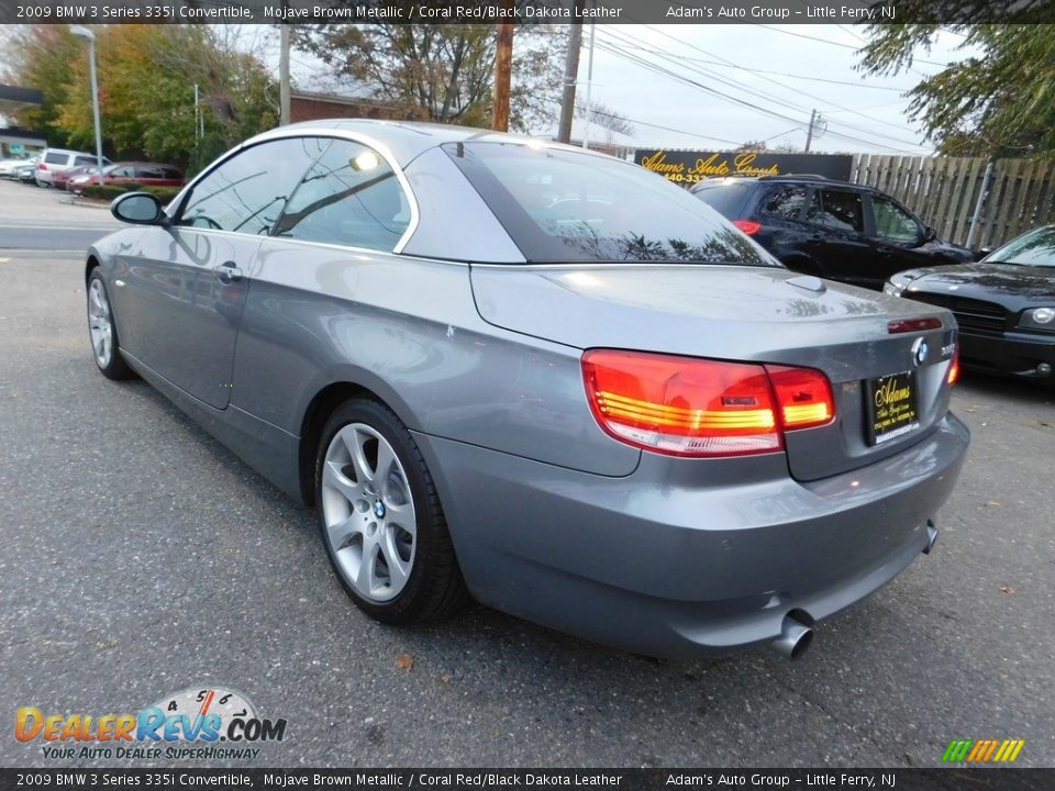 2009 BMW 3 Series 335i Convertible Mojave Brown Metallic / Coral Red/Black Dakota Leather Photo #7