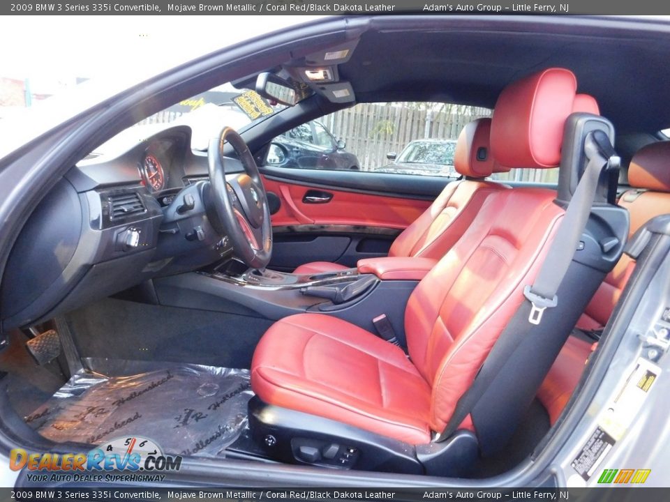 2009 BMW 3 Series 335i Convertible Mojave Brown Metallic / Coral Red/Black Dakota Leather Photo #11