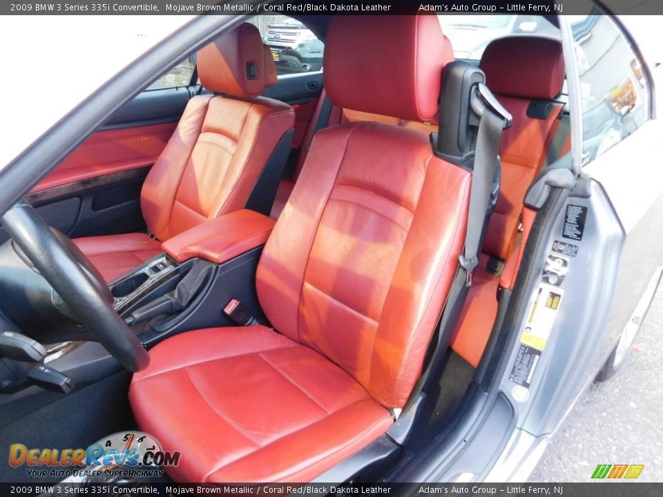 2009 BMW 3 Series 335i Convertible Mojave Brown Metallic / Coral Red/Black Dakota Leather Photo #12