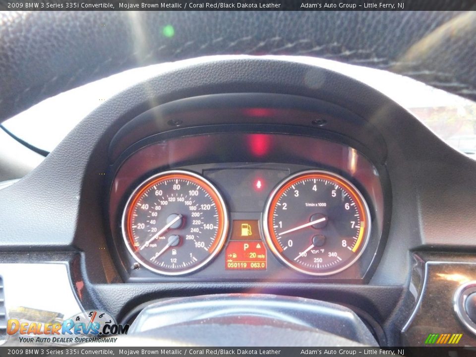 2009 BMW 3 Series 335i Convertible Mojave Brown Metallic / Coral Red/Black Dakota Leather Photo #13