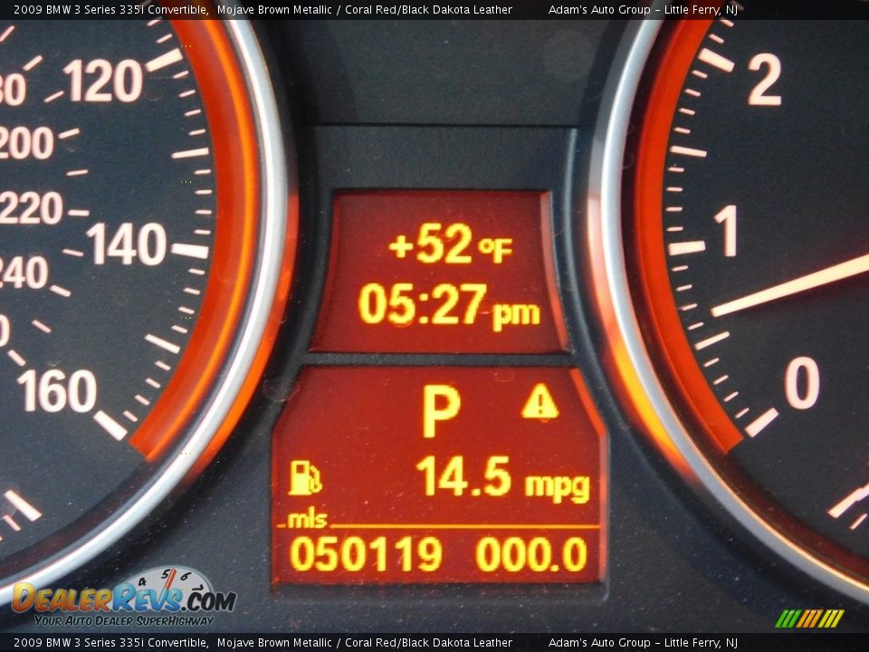 2009 BMW 3 Series 335i Convertible Mojave Brown Metallic / Coral Red/Black Dakota Leather Photo #14