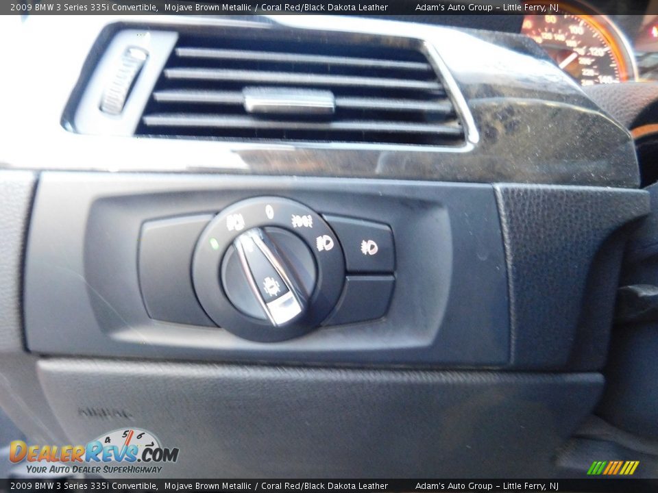 2009 BMW 3 Series 335i Convertible Mojave Brown Metallic / Coral Red/Black Dakota Leather Photo #20