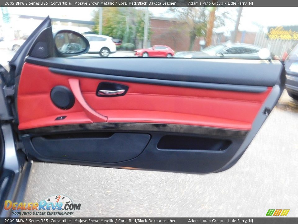 2009 BMW 3 Series 335i Convertible Mojave Brown Metallic / Coral Red/Black Dakota Leather Photo #21
