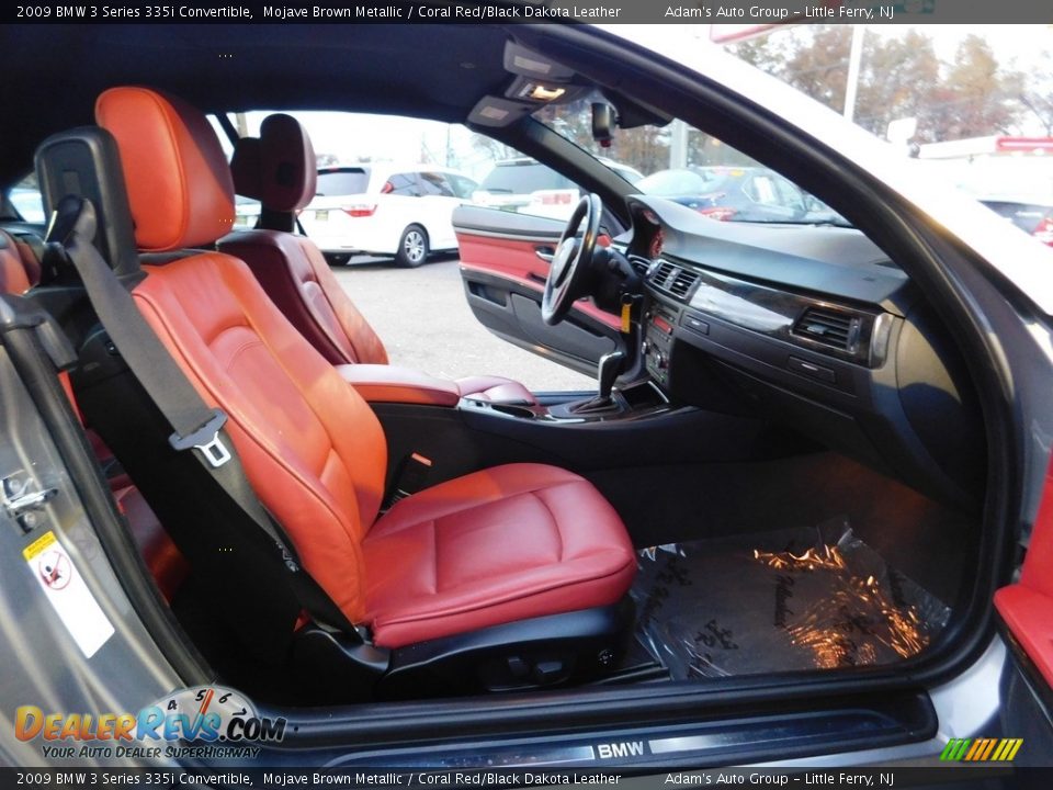 2009 BMW 3 Series 335i Convertible Mojave Brown Metallic / Coral Red/Black Dakota Leather Photo #22